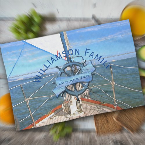 San Francisco Sailing Family 0869 Kitchen Towel