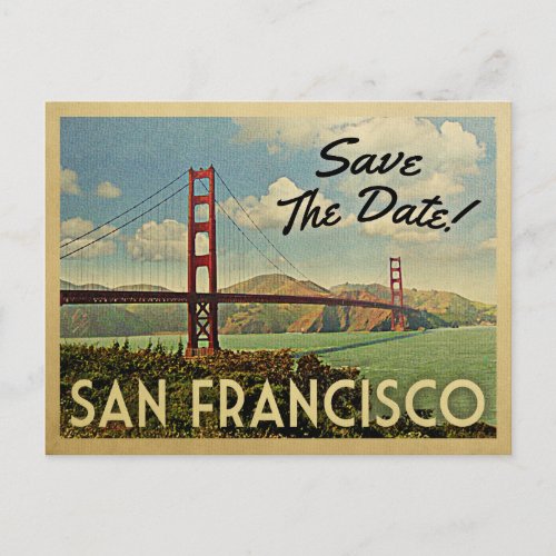 San Francisco Save The Date Vintage Postcards