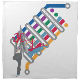 san francisco scene cloth napkin