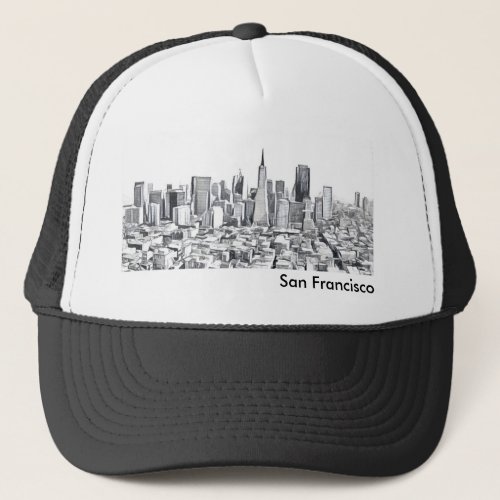 San Francisco SF Citiscape Trucker Hat