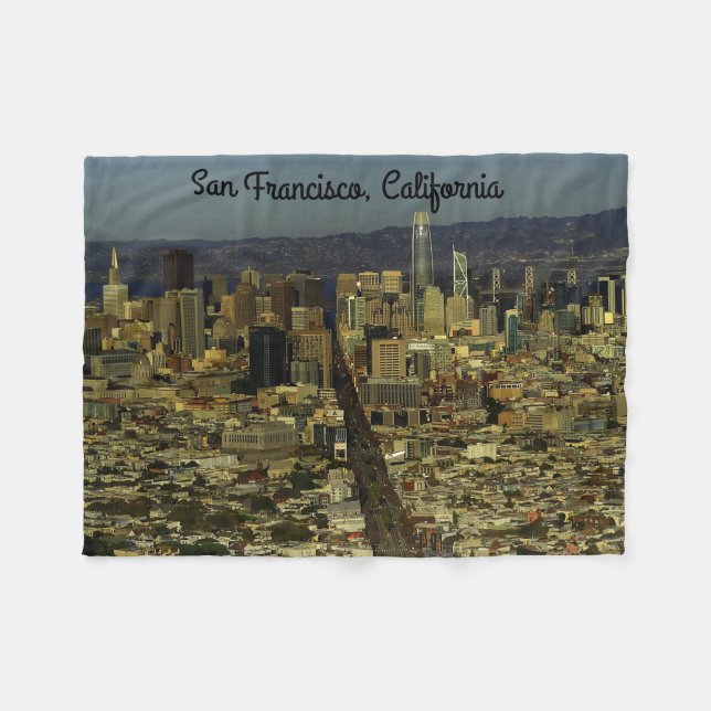 San Francisco Skyline #13 Fleece Blanket (Front (Horizontal))