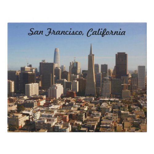 San Francisco Skyline 8 Faux Canvas Print
