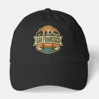 San Francisco Skyline And Golden Gate Bridge Hat