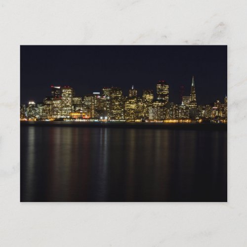 San Francisco Skyline at Night Postcard