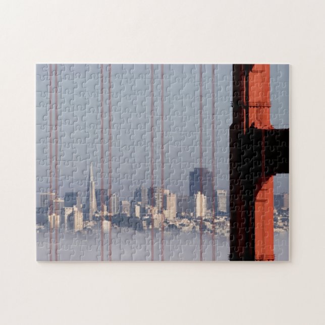 San Francisco Skyline from Golden Gate Bridge. Jigsaw Puzzle (Horizontal)