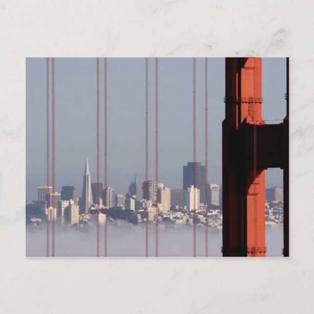 San Francisco Skyline from Golden Gate Bridge. Postcard (Front)