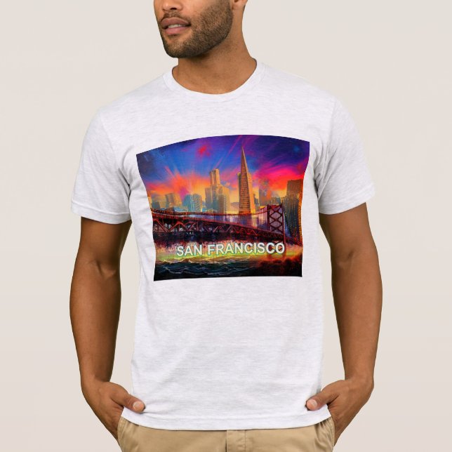 San Francisco Skyline Graffiti Art  T-Shirt (Front)