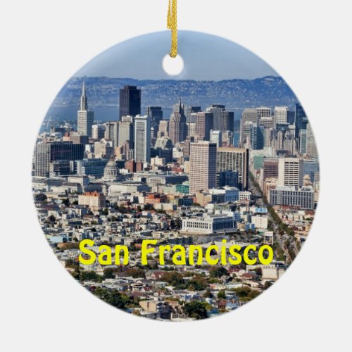 San Francisco Skyline Holiday Ornament