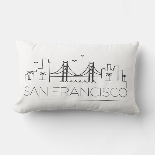 San Francisco Skyline Lumbar Pillow