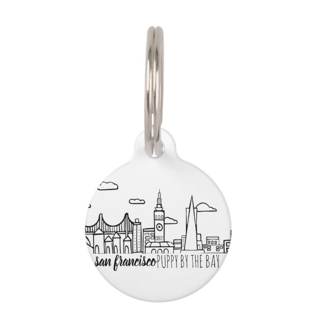 San Francisco Skyline Pet ID Tag (Front)