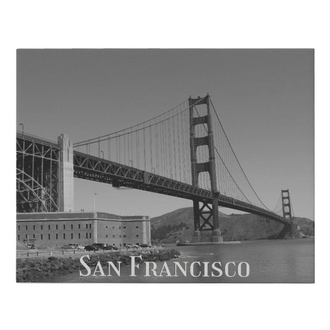San Francisco Skyline | SF Gloden Gate Bridge  Faux Canvas Print (Front)