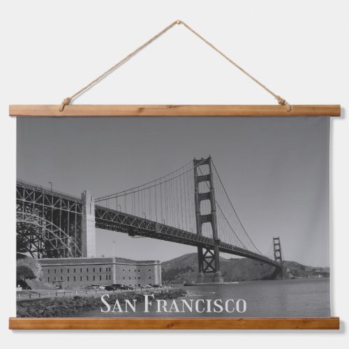 San Francisco Skyline  SF Gloden Gate Bridge  Hanging Tapestry