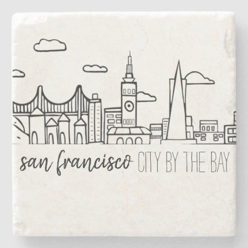 San Francisco Skyline Stone Coaster