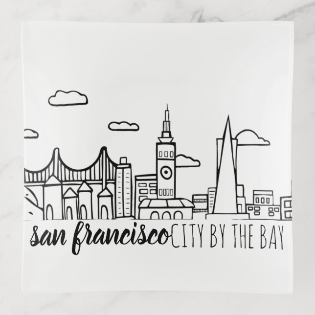 San Francisco Skyline Trinket Tray (Front)