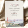 San Francisco Skyline Watercolor Save the Date  Invitation