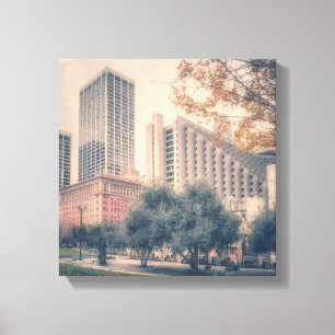 San Francisco Skyline with Autumn Tree Canvas Print