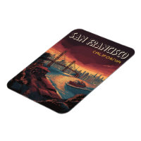 San Francisco Skyline with Golden Gate Bridge 