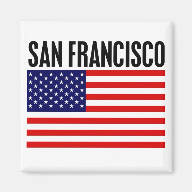 San Francisco, Stars and Stripes Magnet (Front)