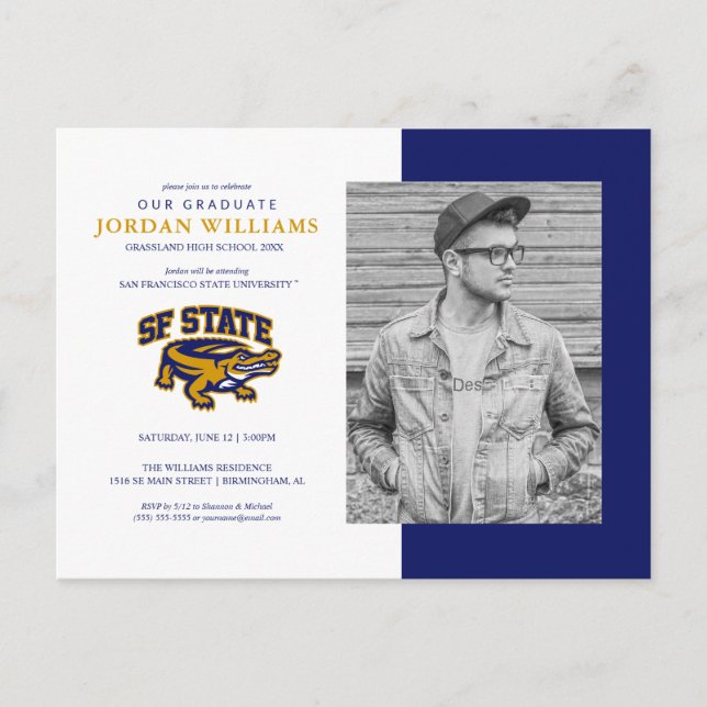 San Francisco State Graduate Announcement Postcard (Front)