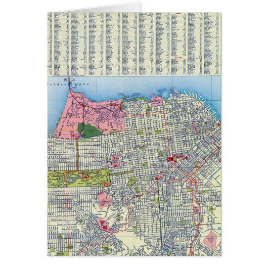 San Francisco Street Map Cards (Front)