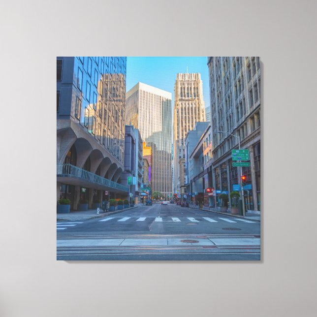 San Francisco Street View at Evening Canvas Print (Front)