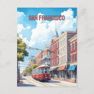 San Francisco Streetcar Postcard