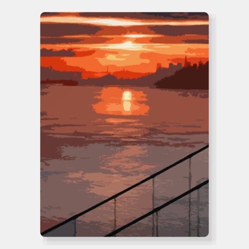 San Francisco Sunrise Retro Foam Board