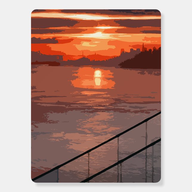 San Francisco Sunrise Retro Foam Board (Front)