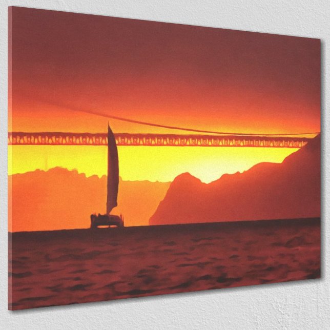 San Francisco Sunset 1124 Art Canvas Print (Creator Uploaded)