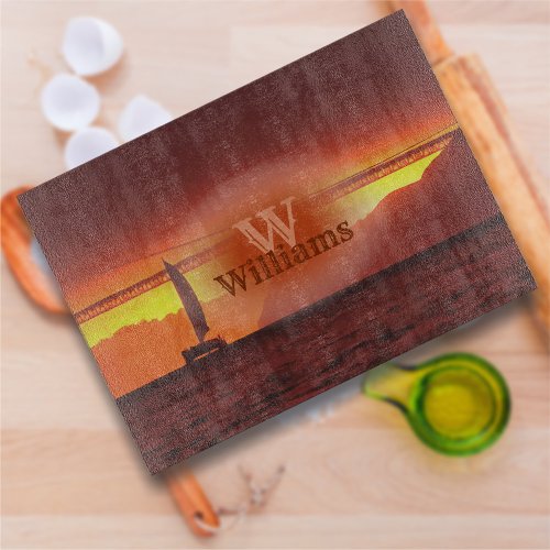 San Francisco Sunset 1124 Cutting Board