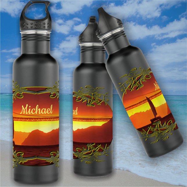 San Francisco Sunset 1124 Stainless Steel Water Bottle (Creator Uploaded)