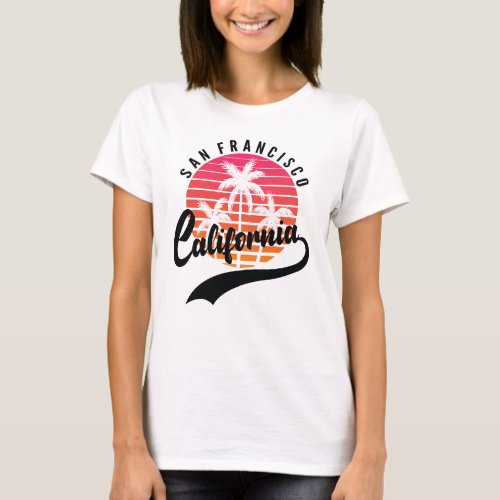 San Francisco Sunset Womens T_Shirt