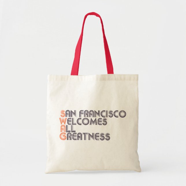San Francisco Swag Retro Tote Bag (Front)