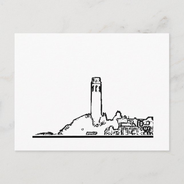 San Francisco Telegraph Hill jGibney The MUSEUM  Postcard (Front)