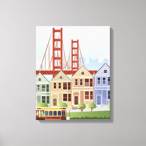 San Francisco  The Painted Ladies Canvas Print