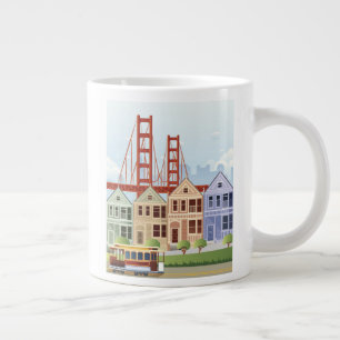 San Francisco The Painted Ladies Giant Coffee Mug