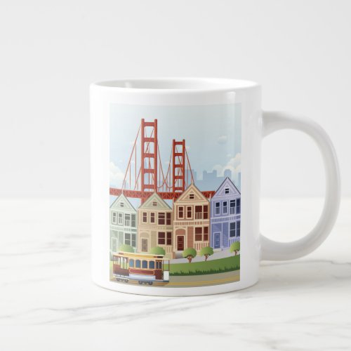 San Francisco  The Painted Ladies Giant Coffee Mug
