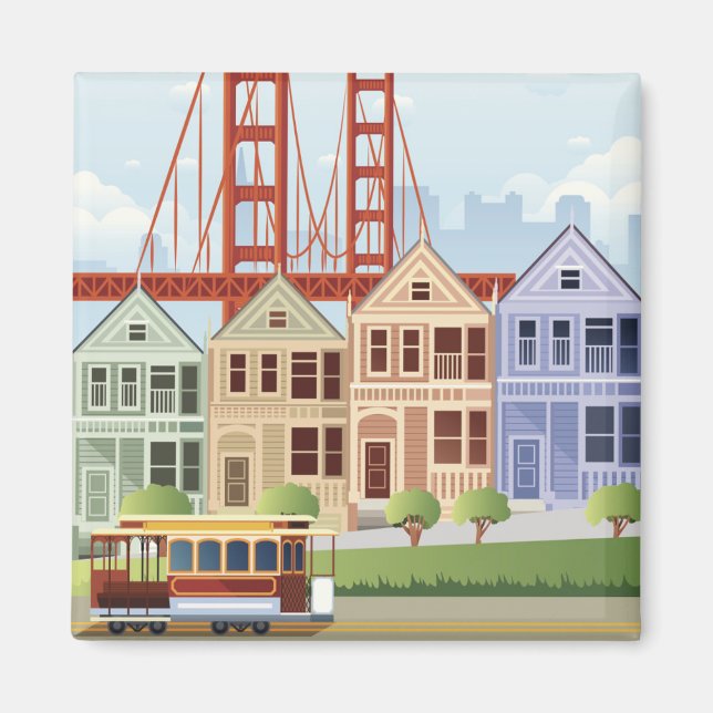 San Francisco | The Painted Ladies Magnet (Front)