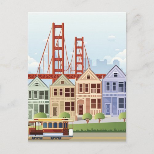 San Francisco  The Painted Ladies Postcard
