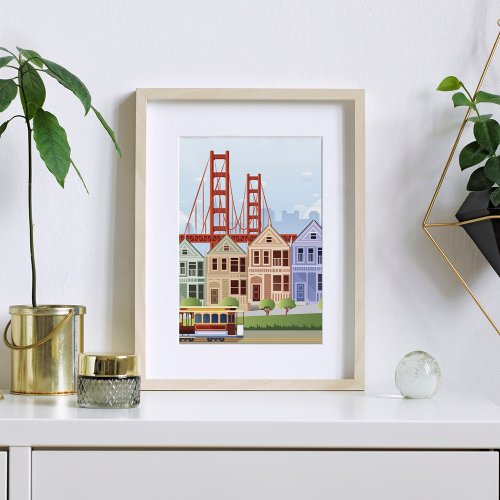 San Francisco  The Painted Ladies Poster
