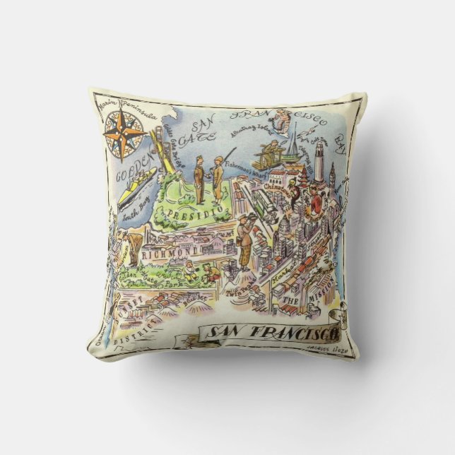 San Francisco Throw Pillow (Front)
