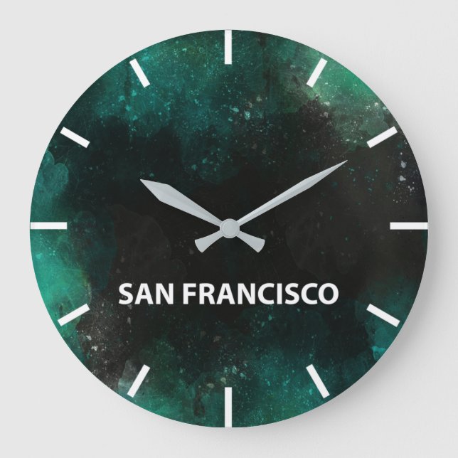 San Francisco Time Zone Newsroom Wall Large Clock (Front)