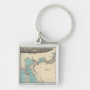 San Francisco to Sacramento Keychain