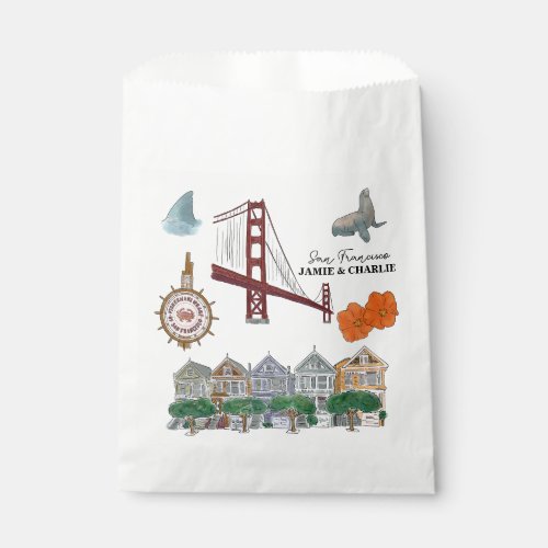 San Francisco Tote Welcome Wedding  Favor Bag