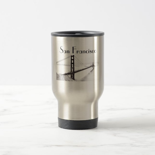 San Francisco Travel Mug, Golden Gate Bridge Travel Mug (Center)