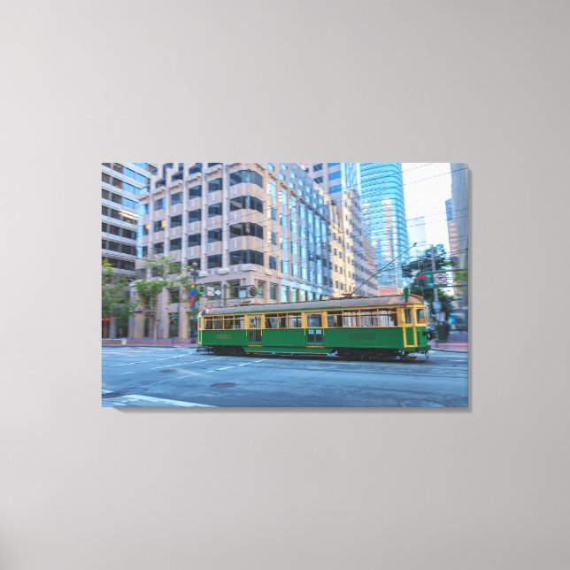 San Francisco Trolley Bus Canvas Print (Front)