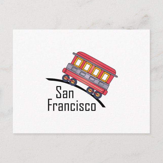 san francisco trolley postcard (Front)