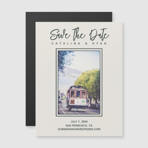 San Francisco Trolley Wedding Save the Date Magnet