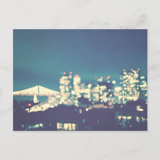 San Francisco Twinkle Original Photograph Postcard (Front)