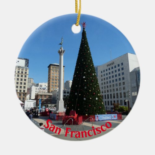 San Francisco Union Square Christmas Ornament